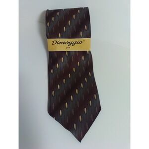 Dimoggio Gold Men Multicolor Pattern Silk Hand‎ Made 58" Tie New